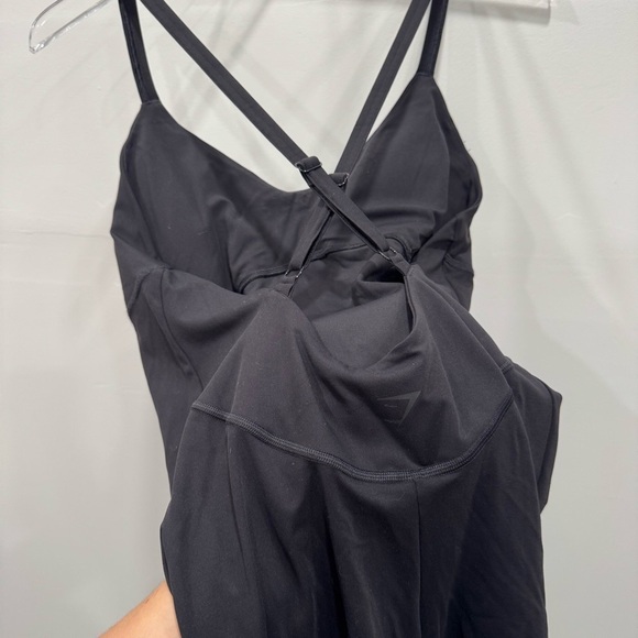 Gymshark Strappy All In One Onesie Black One Piece Athleisure Loungewear Stretch - Picture 9 of 12